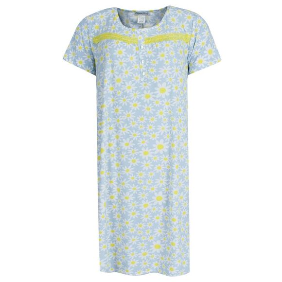 Elegant Emily Women's Daisy Short Sleeve Sleep Gown - Picture 1 of 4